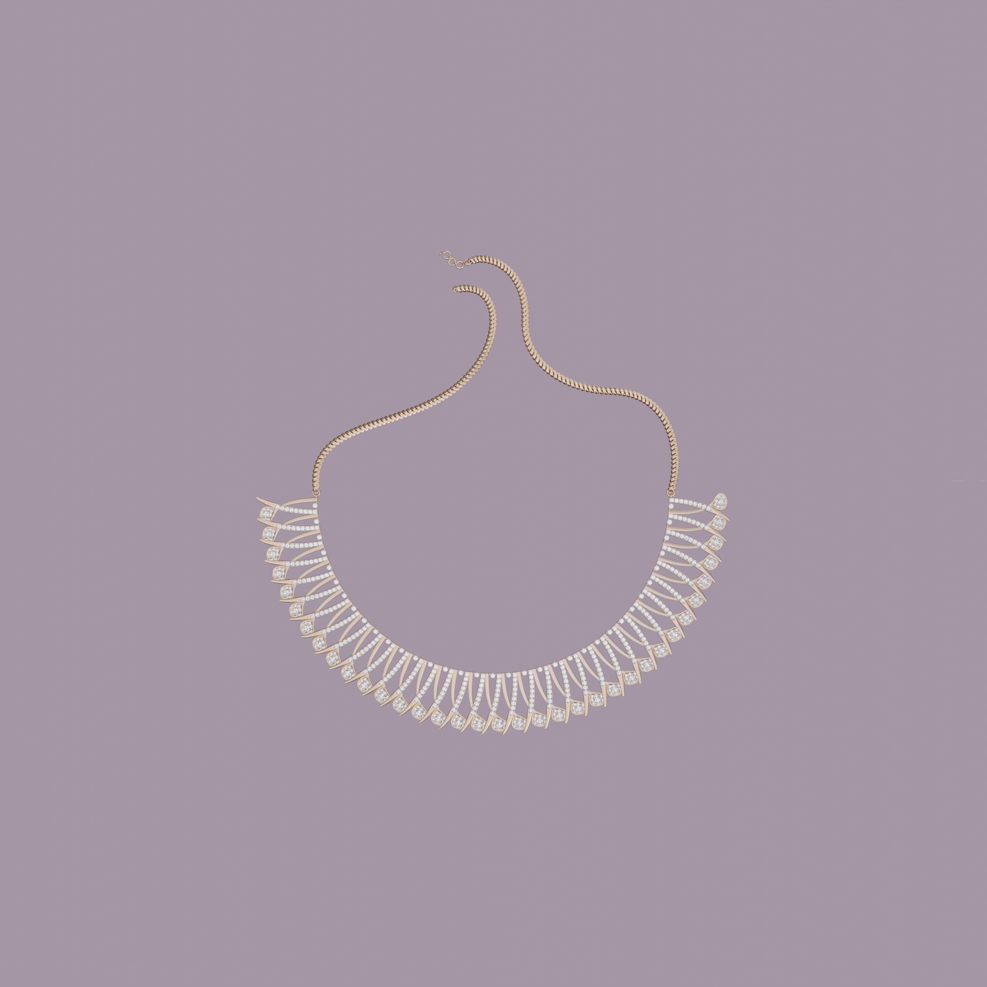 Diamond Neckless 3D model_1