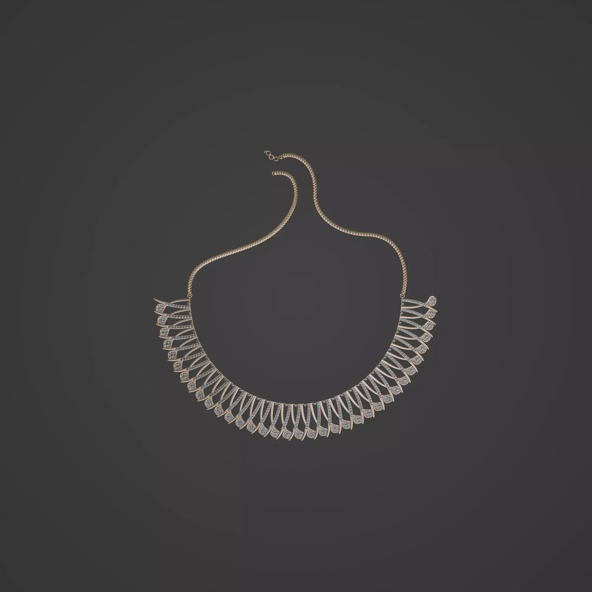 Diamond Neckless 3D model_0