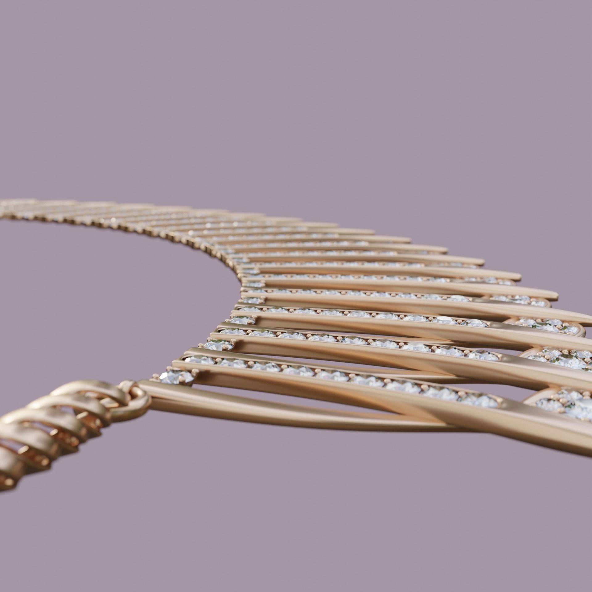 Diamond Neckless 3D model_3