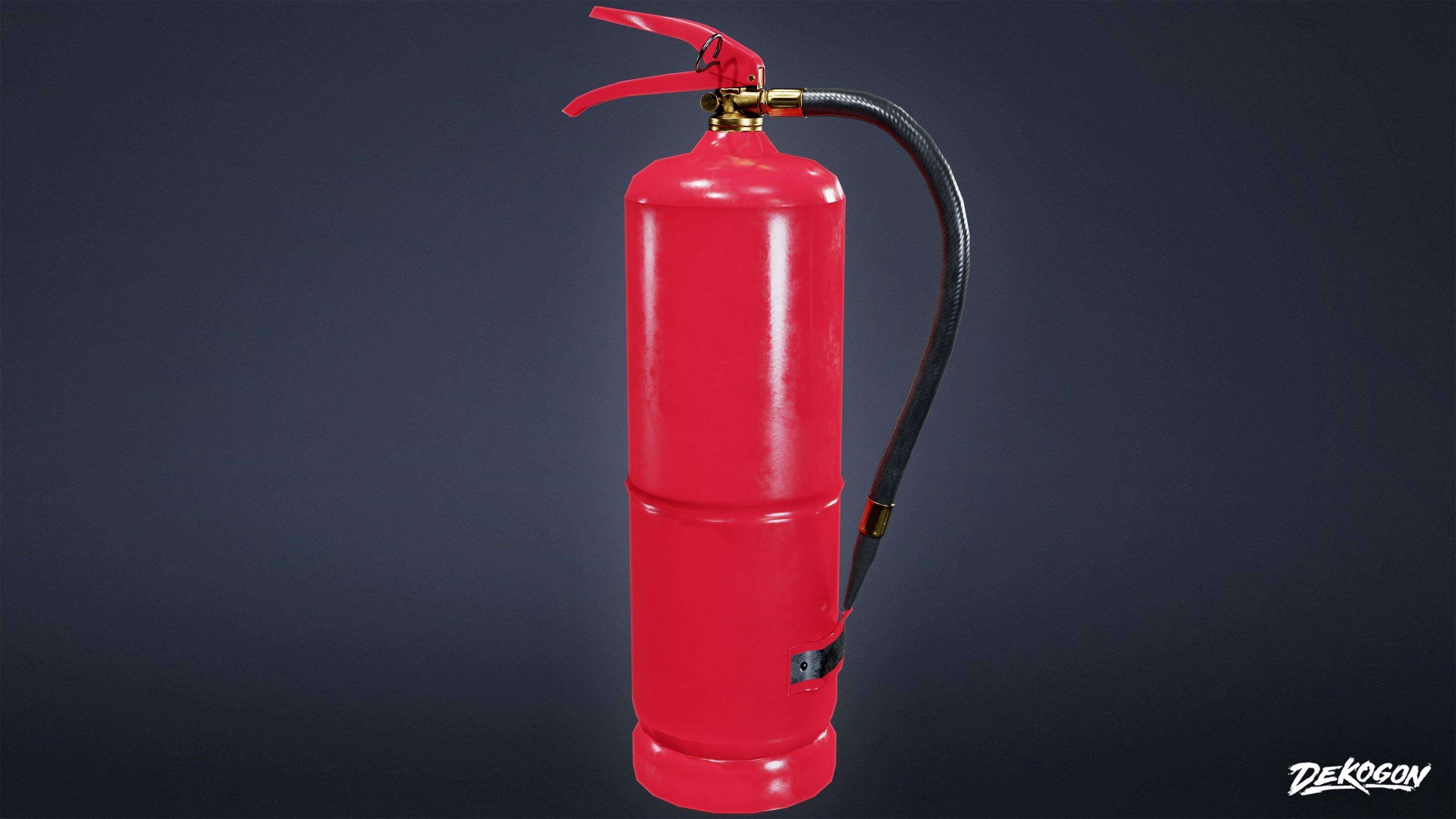 SUBWAY TERMINAL - Fire Extinguisher 01 - LOW POLY Low-poly 3D model_3