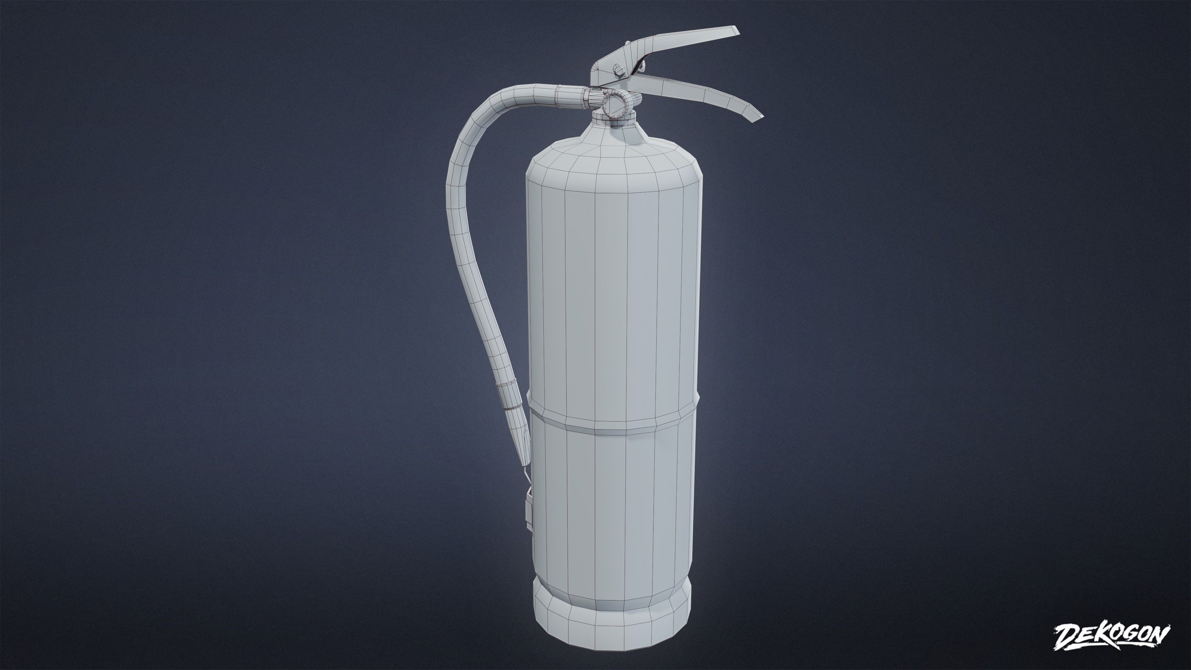 SUBWAY TERMINAL - Fire Extinguisher 01 - LOW POLY Low-poly 3D model_1