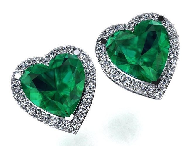 Heart earring 3D print model