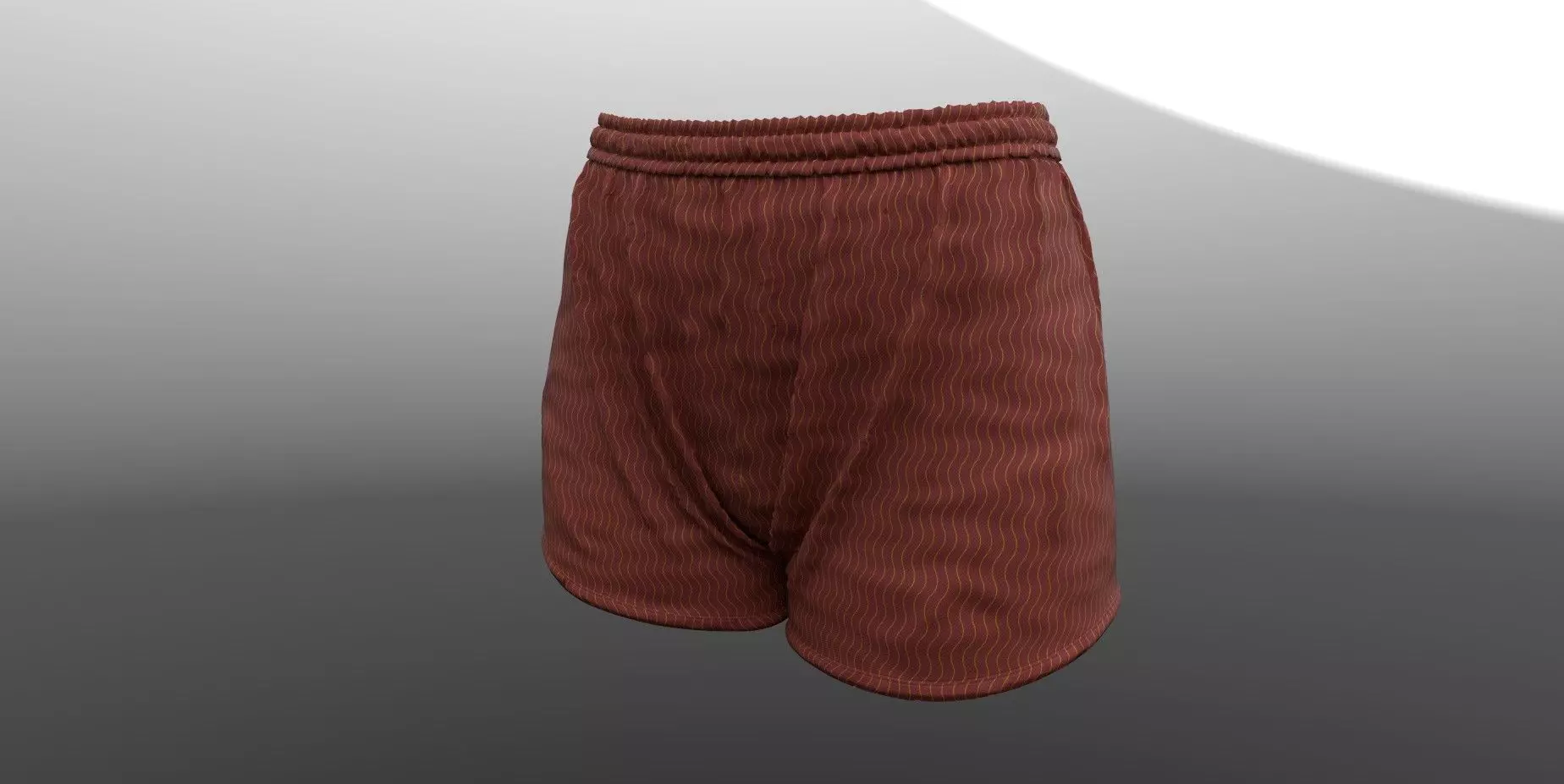 Female shorts PBR 4k Low-poly 3D model_0