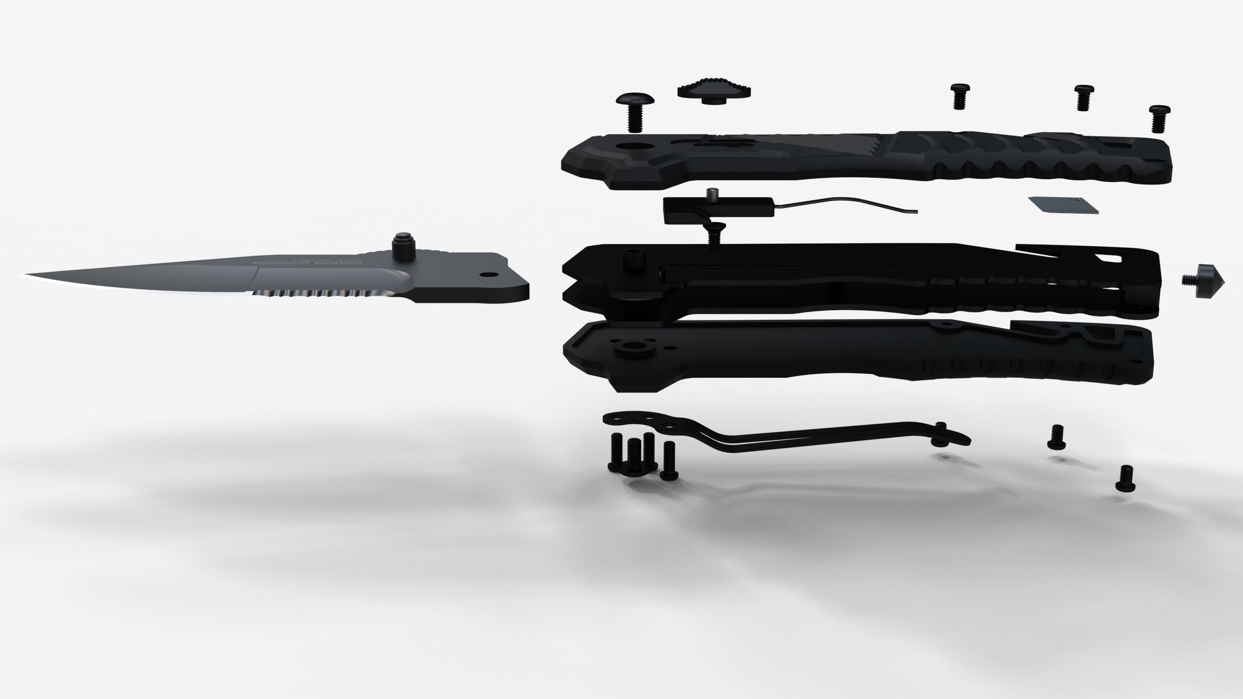 Folding Knife 3D model_3