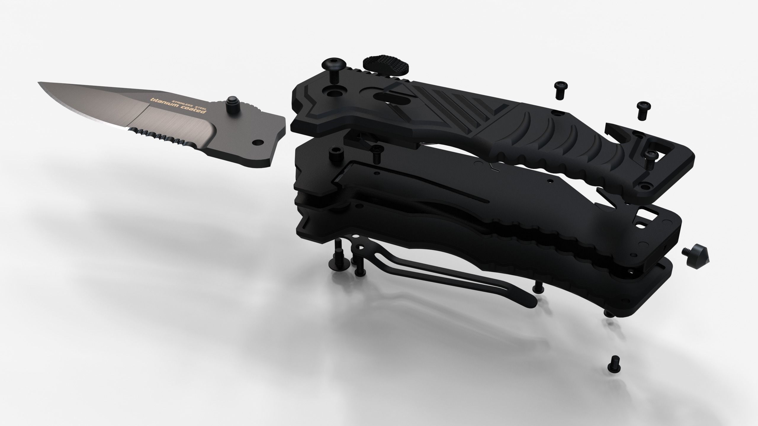 Folding Knife 3D model_4