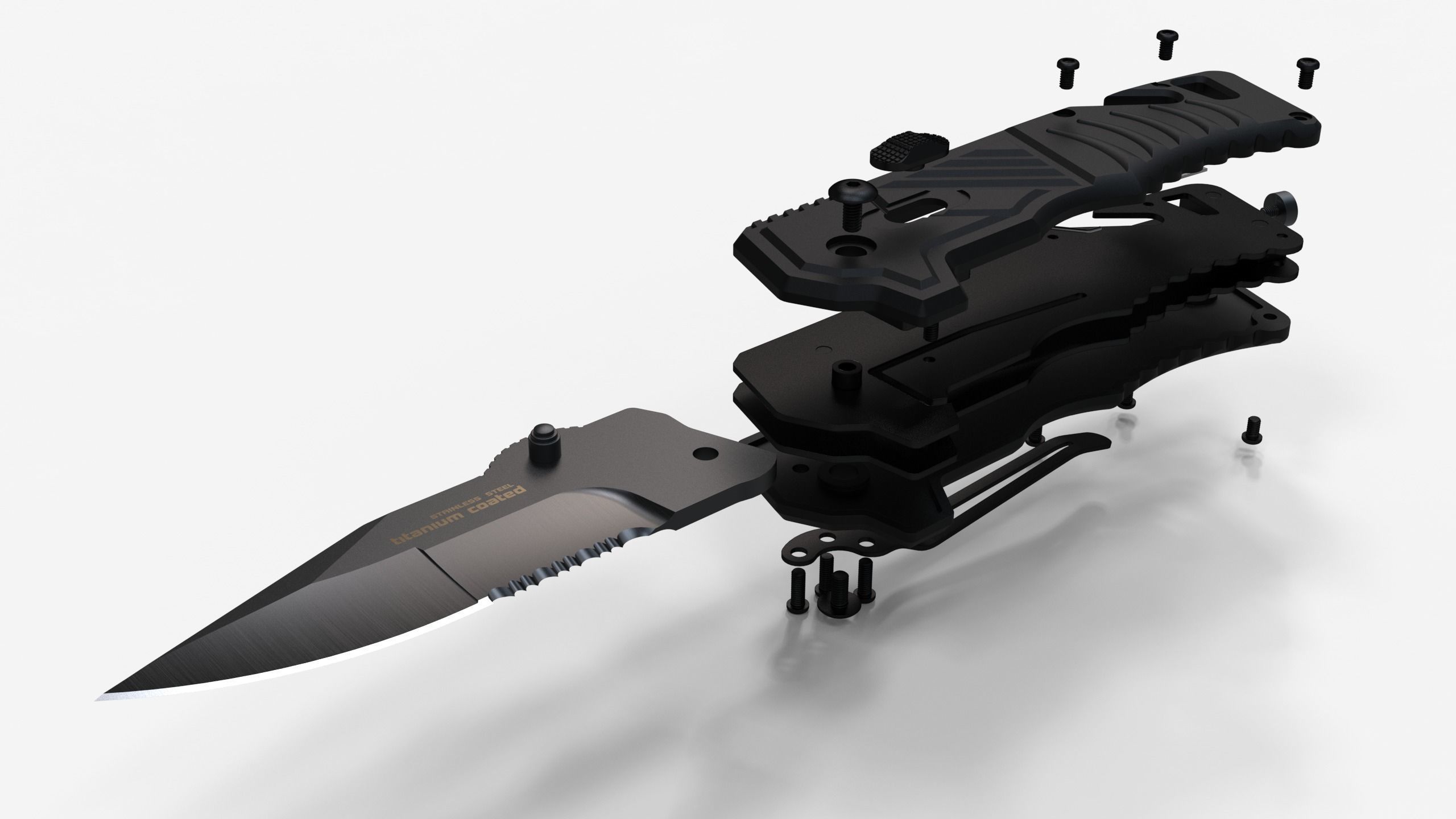 Folding Knife 3D model_5