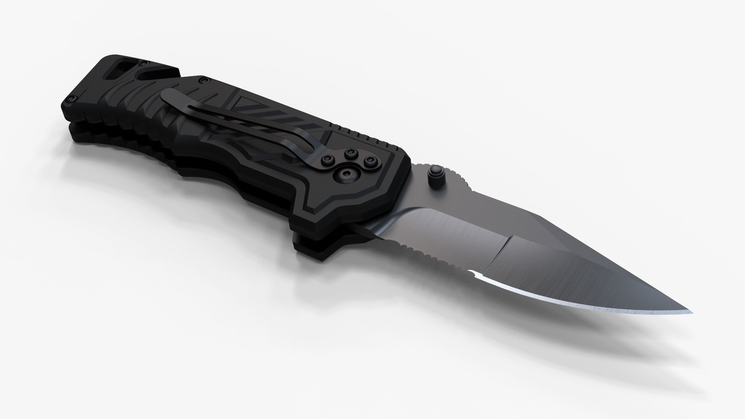 Folding Knife 3D model_2