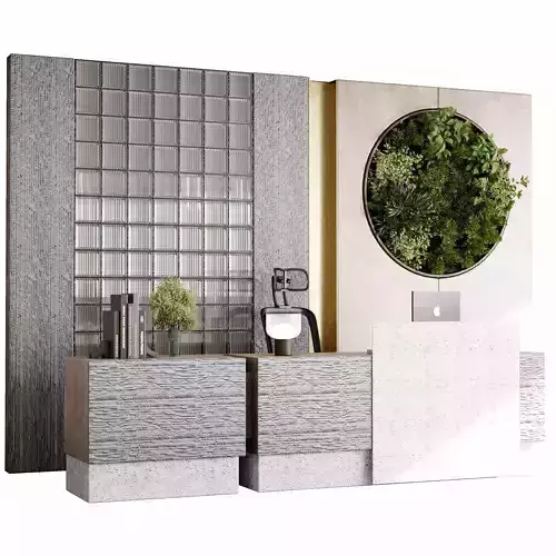 Reception Desk and Glass block Reception