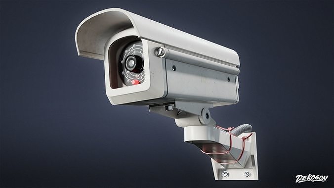 SUBWAY TERMINAL - Security Camera 01 - LOW POLY Low-poly 3D model