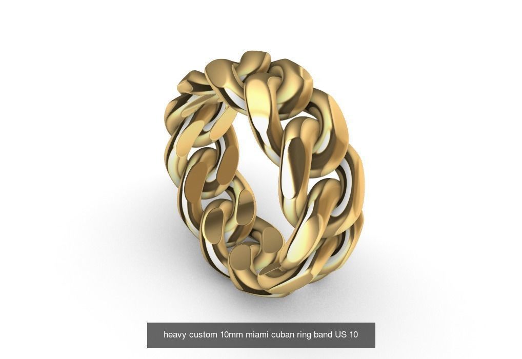 heavy miami cuban chain ring collection US sizes 5 to 11 _6