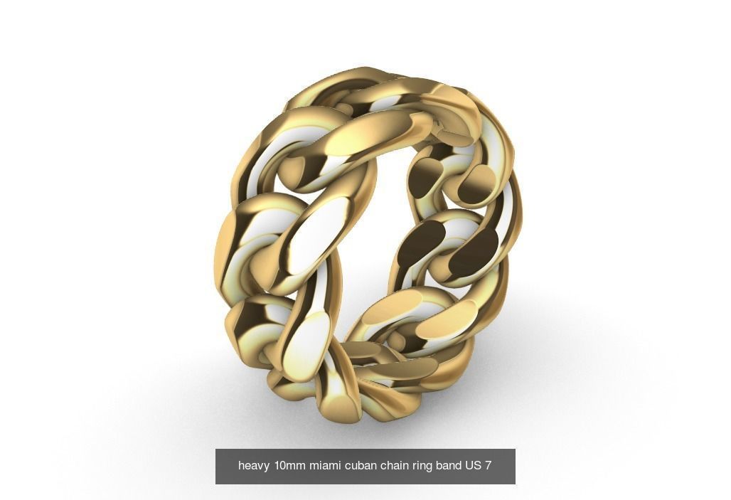 heavy miami cuban chain ring collection US sizes 5 to 11 _3