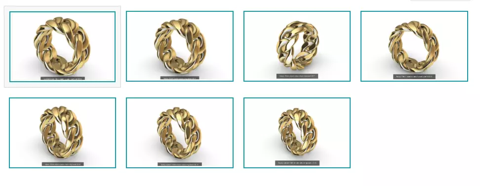 heavy miami cuban chain ring collection US sizes 5 to 11 _0
