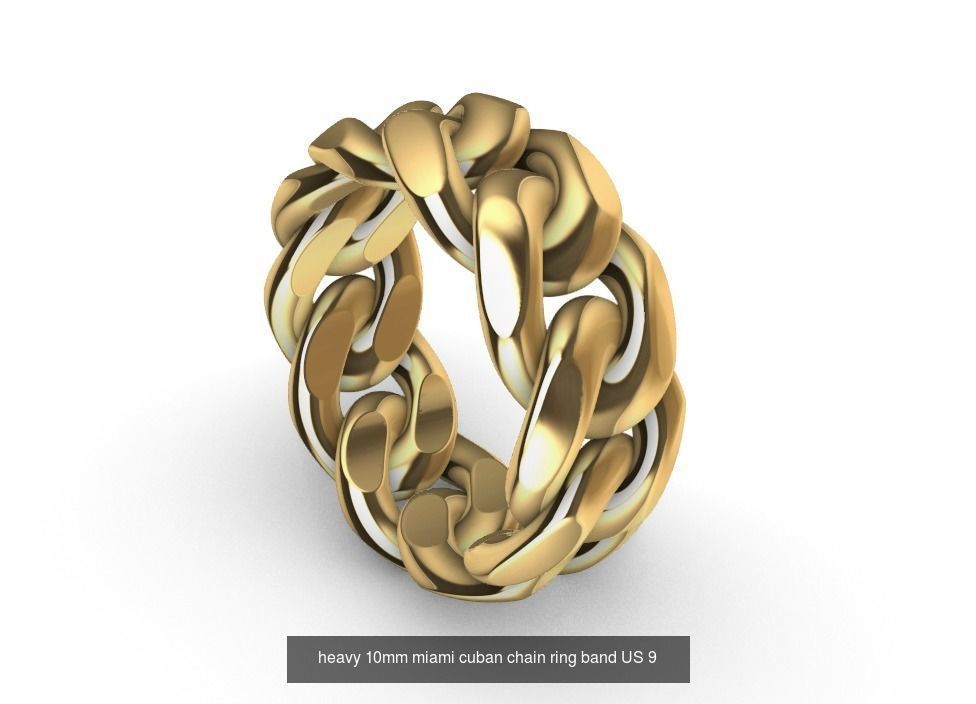 heavy miami cuban chain ring collection US sizes 5 to 11 _5