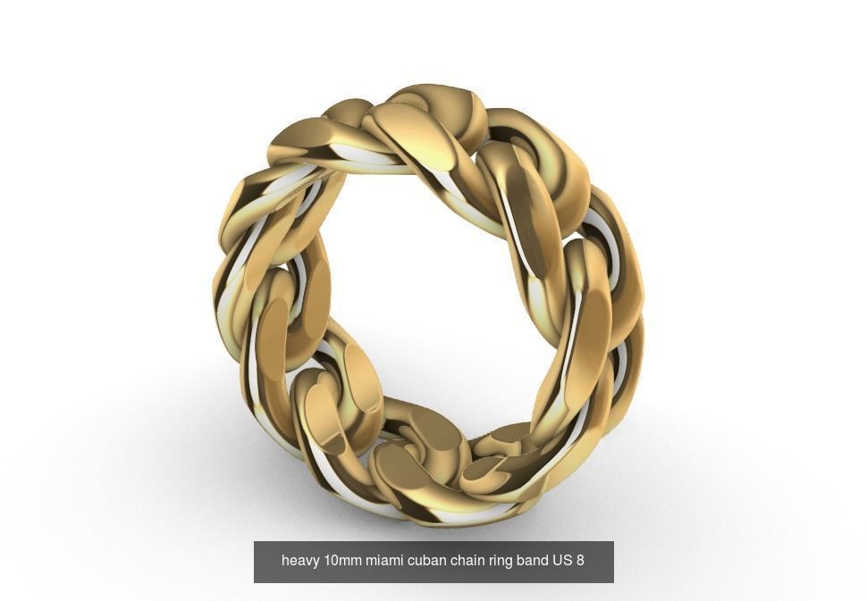heavy miami cuban chain ring collection US sizes 5 to 11 _4