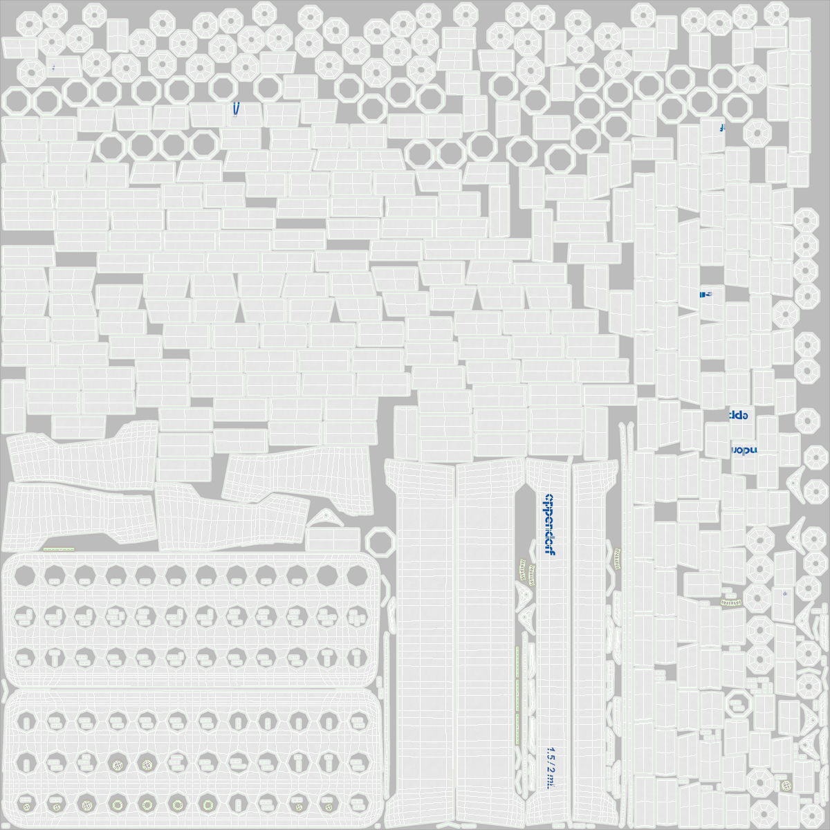 Eppendorf tube rack 1 5ml 2ml Low-poly 3D model_18