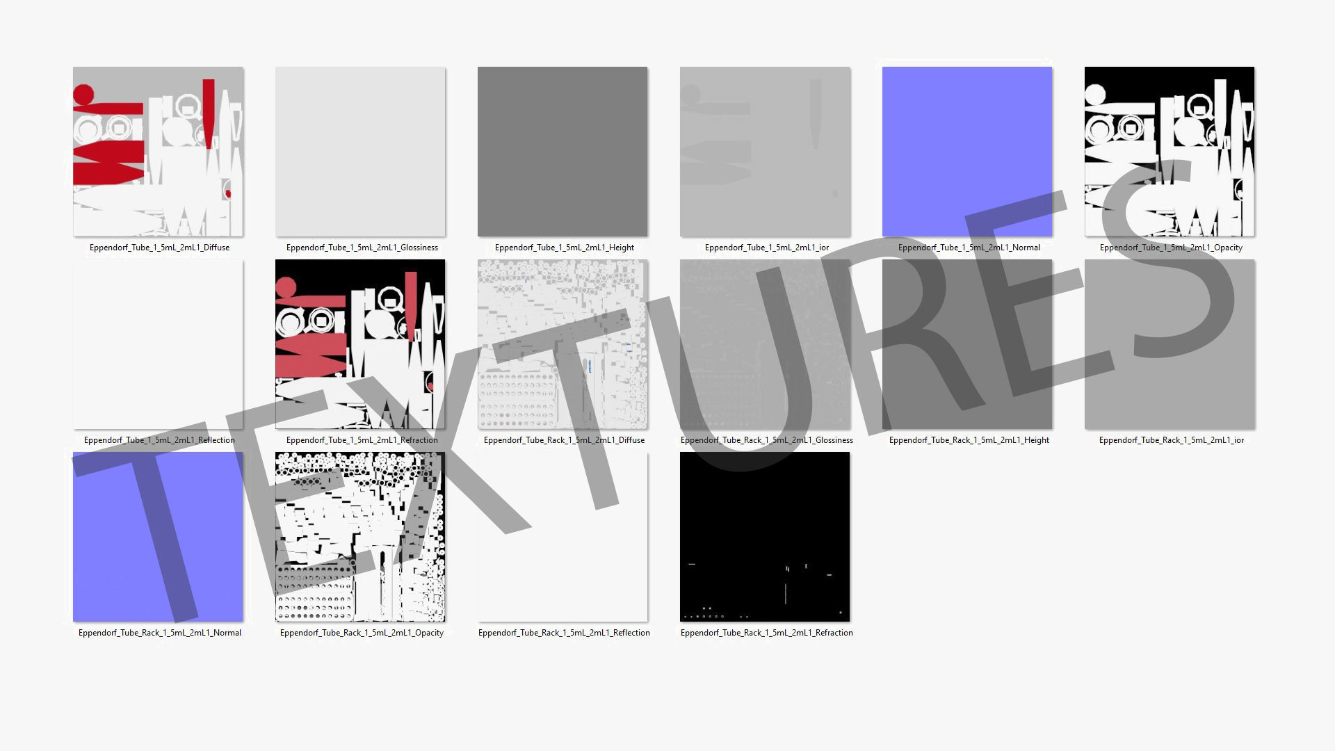 Eppendorf tube rack 1 5ml 2ml Low-poly 3D model_17