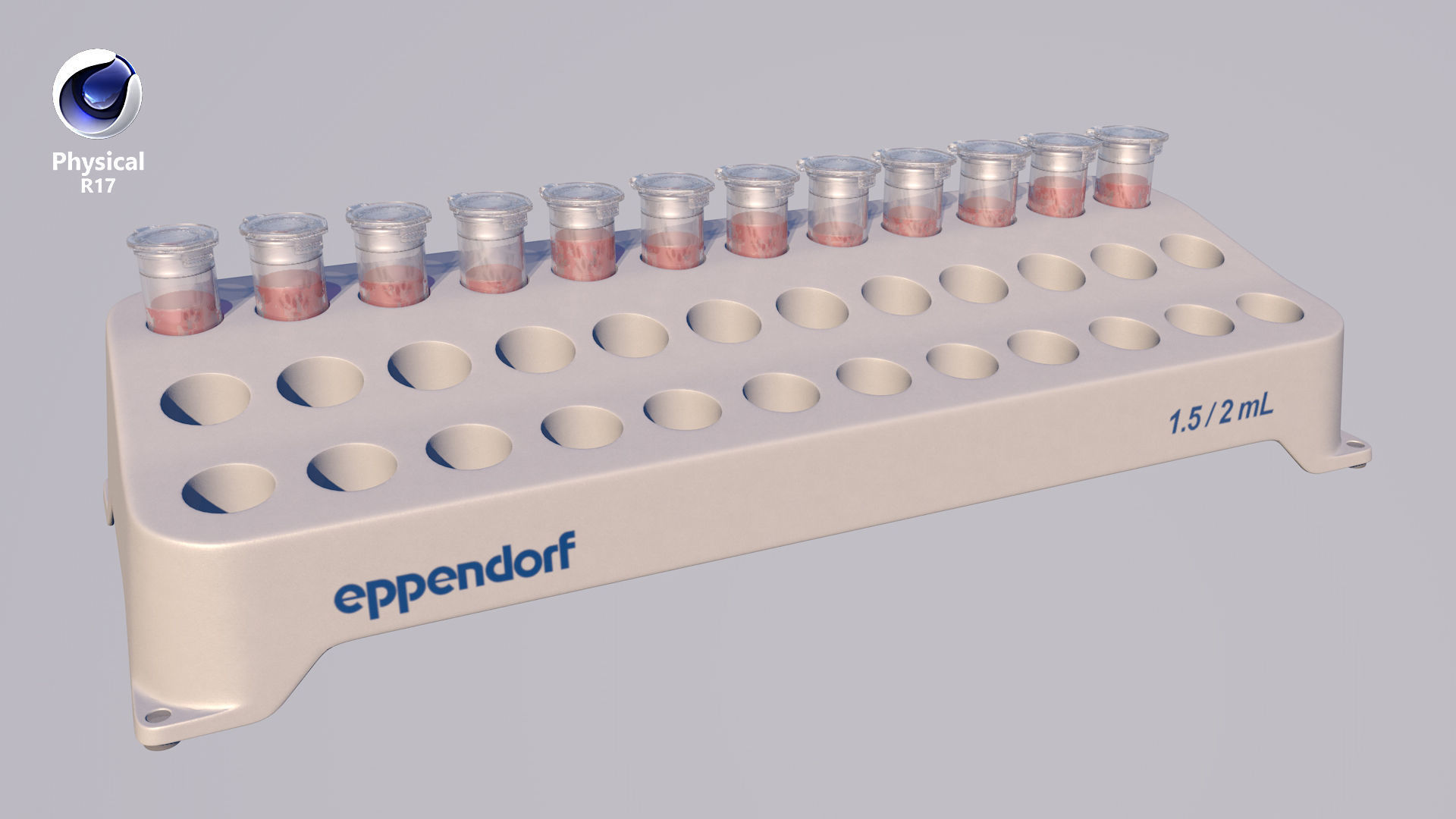 Eppendorf tube rack 1 5ml 2ml Low-poly 3D model_15