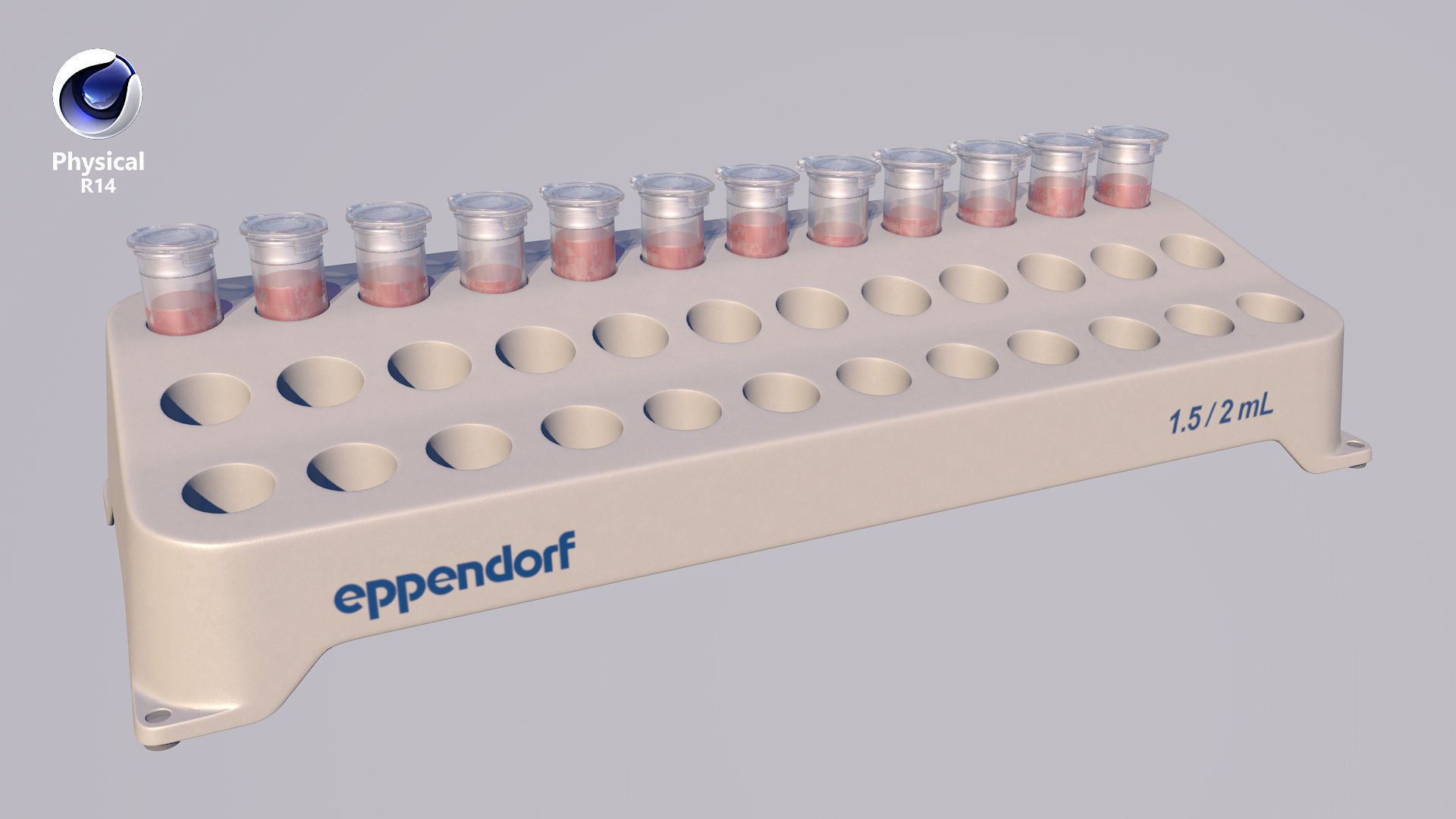 Eppendorf tube rack 1 5ml 2ml Low-poly 3D model_14