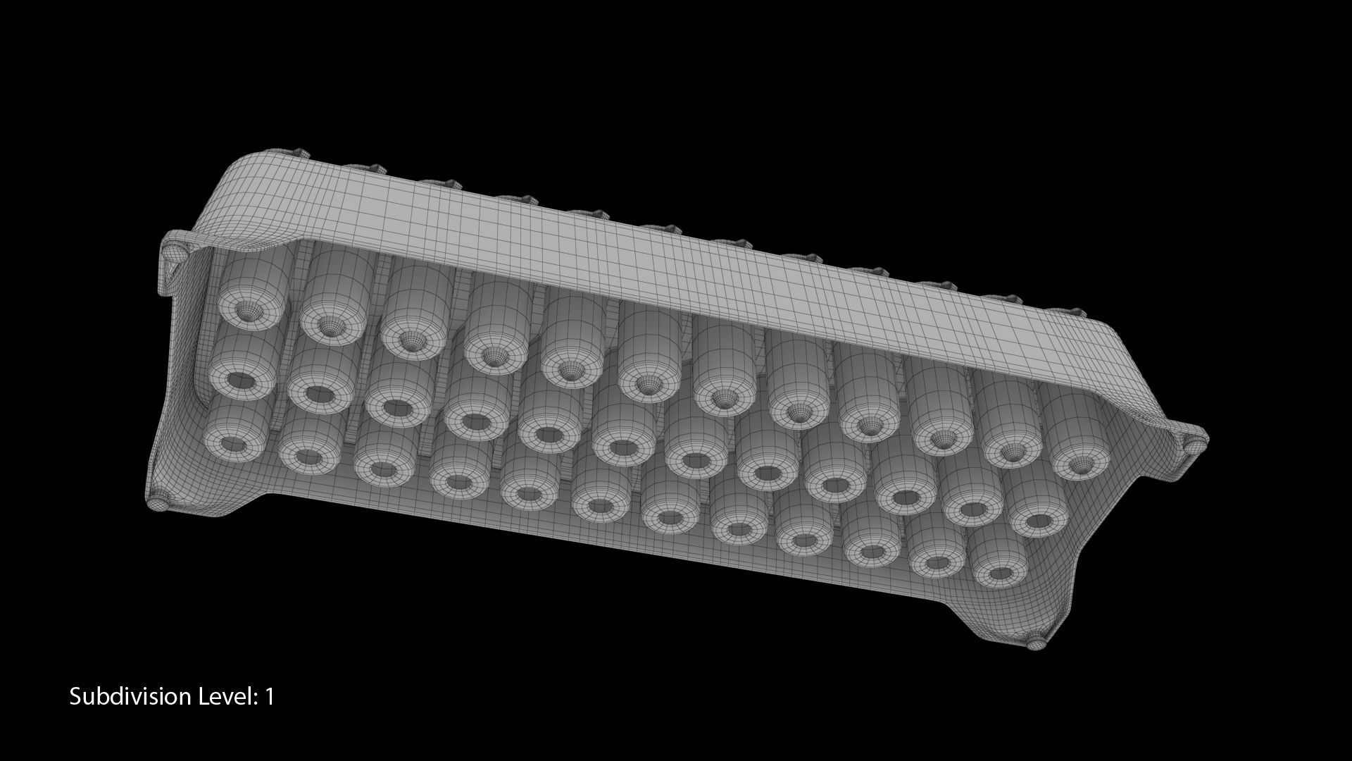 Eppendorf tube rack 1 5ml 2ml Low-poly 3D model_7