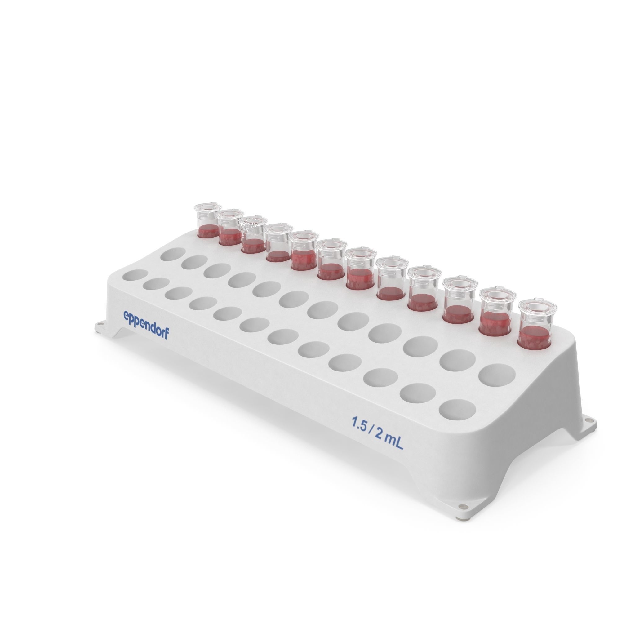 Eppendorf tube rack 1 5ml 2ml Low-poly 3D model_2