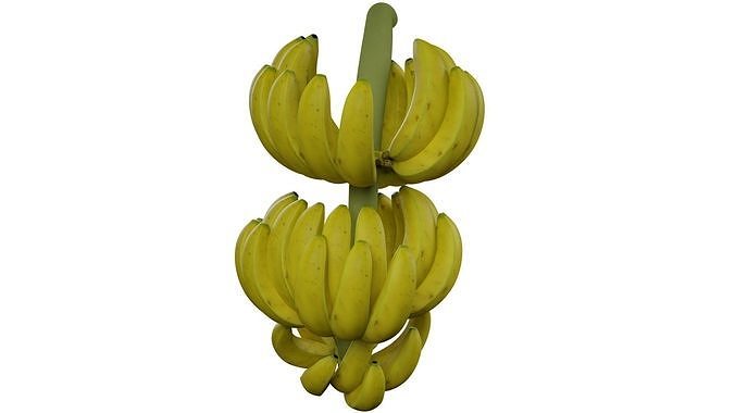 Bunch of Banana 3D model 2