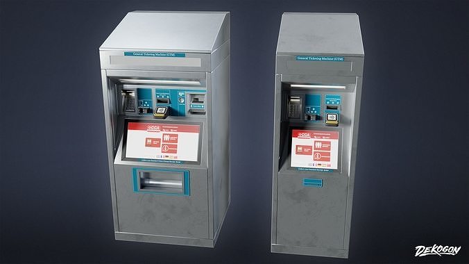 SUBWAY TERMINAL - Vending Machine 01 - LOW POLY Low-poly 3D model