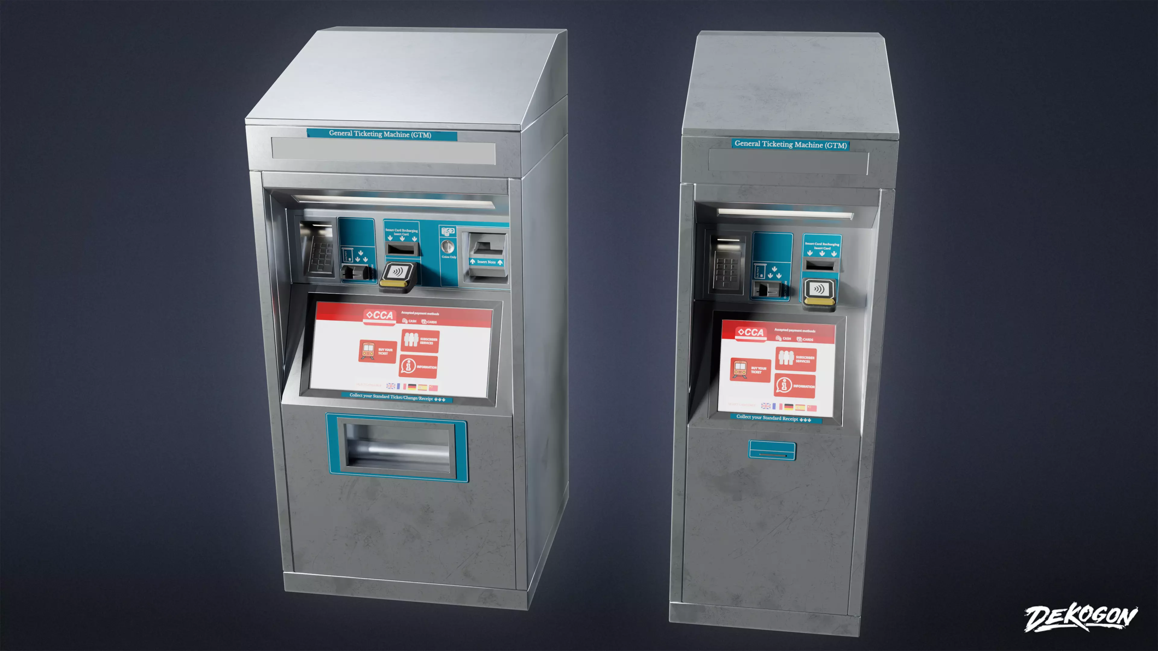 SUBWAY TERMINAL - Vending Machine 01 - LOW POLY Low-poly 3D model_0