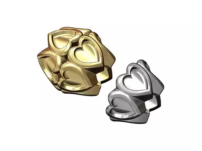 Enamel heart engraving bead and bracelet charm