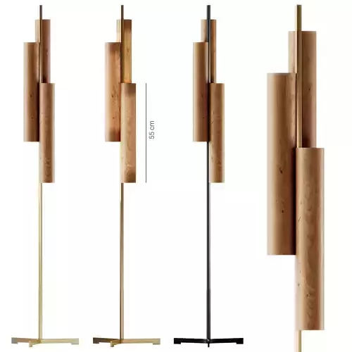 Black Note Triplet Floor Lamp by Lzf