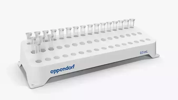 Eppendorf tube rack 05ml Low-poly 3D model