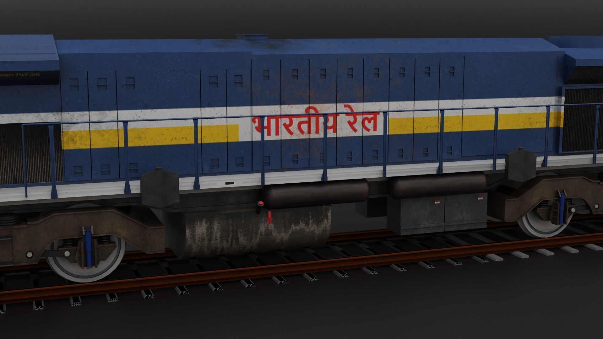 WDP 4D in Blue White livery with Yellow Stripe 3D model_12