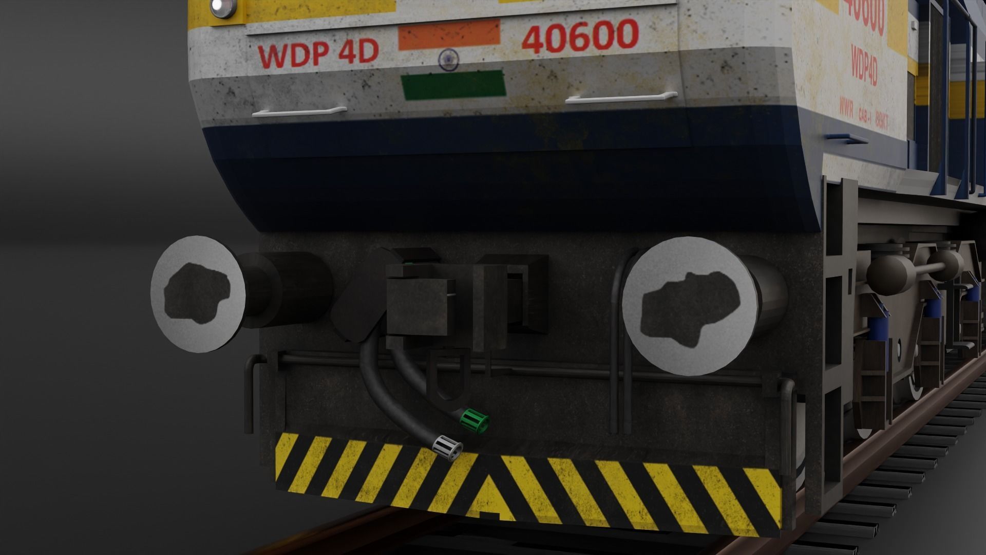 WDP 4D in Blue White livery with Yellow Stripe 3D model_17