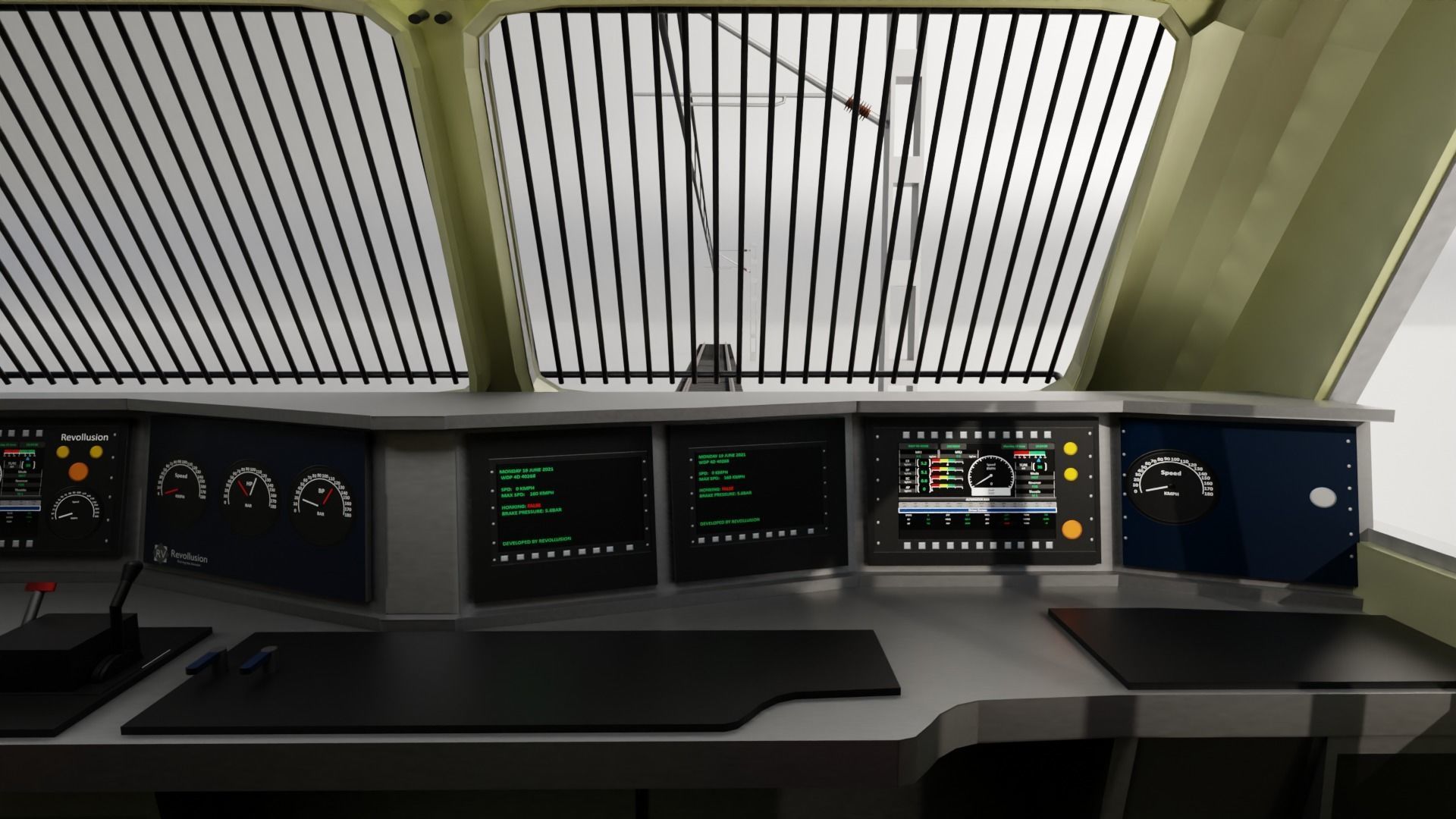 WDP 4D in Blue White livery with Yellow Stripe 3D model_5