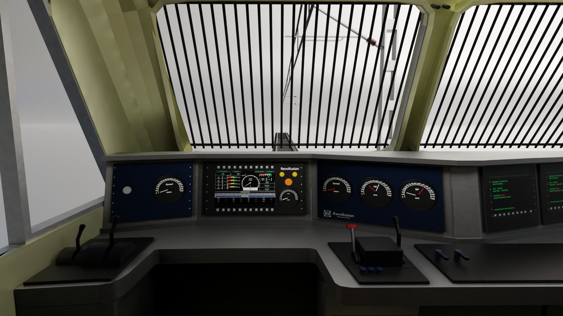 WDP 4D in Blue White livery with Yellow Stripe 3D model_4