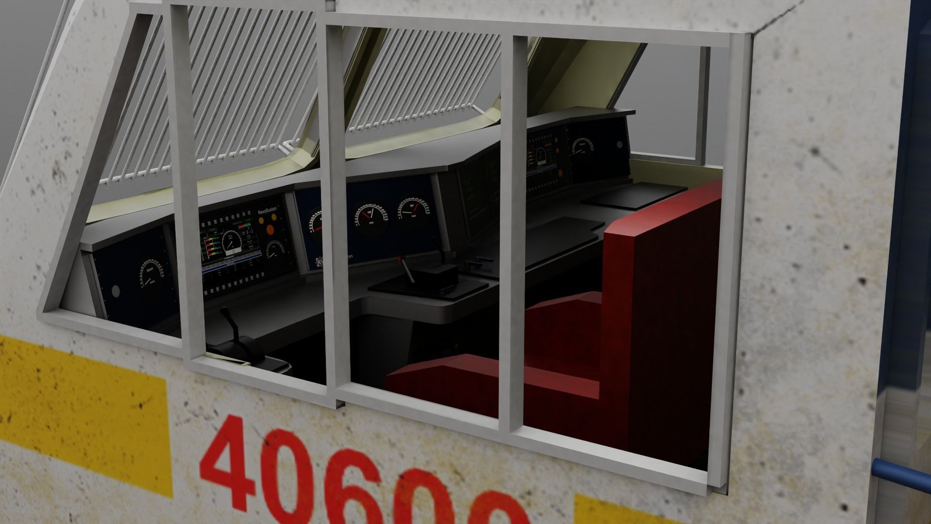 WDP 4D in Blue White livery with Yellow Stripe 3D model_16