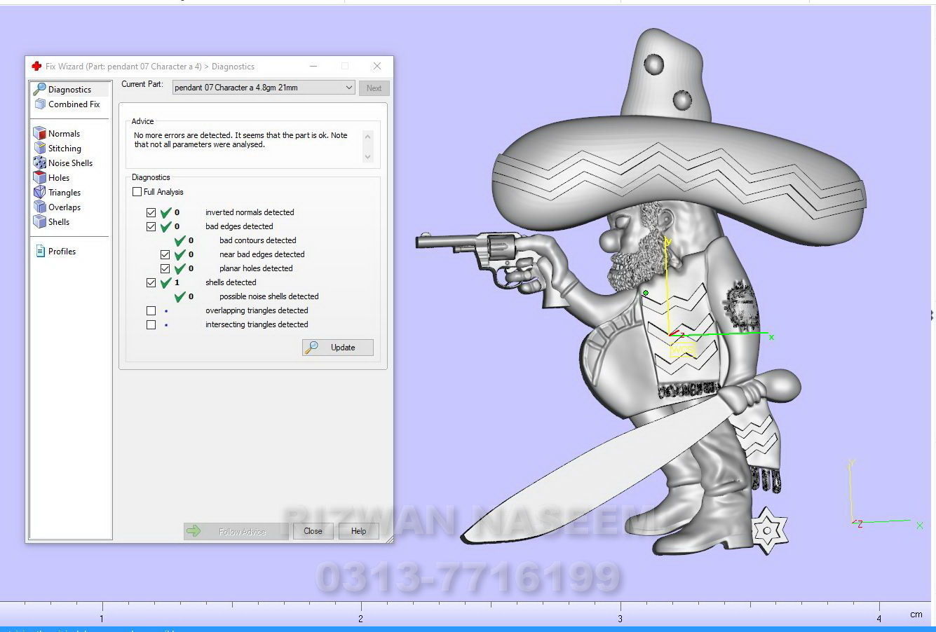 Mexican cartoon character  for pendent 3D print model_8