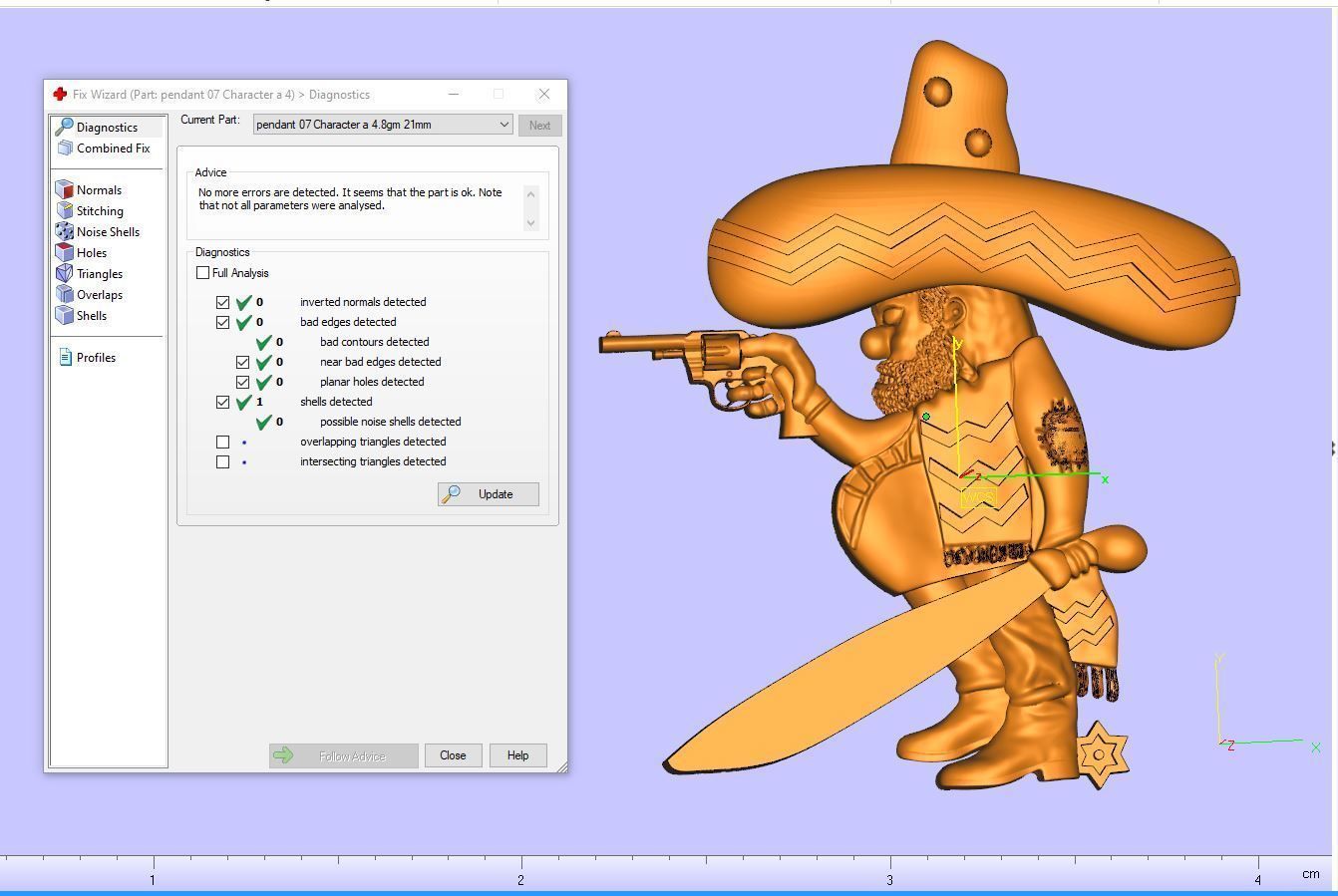 Mexican cartoon character  for pendent 3D print model_11