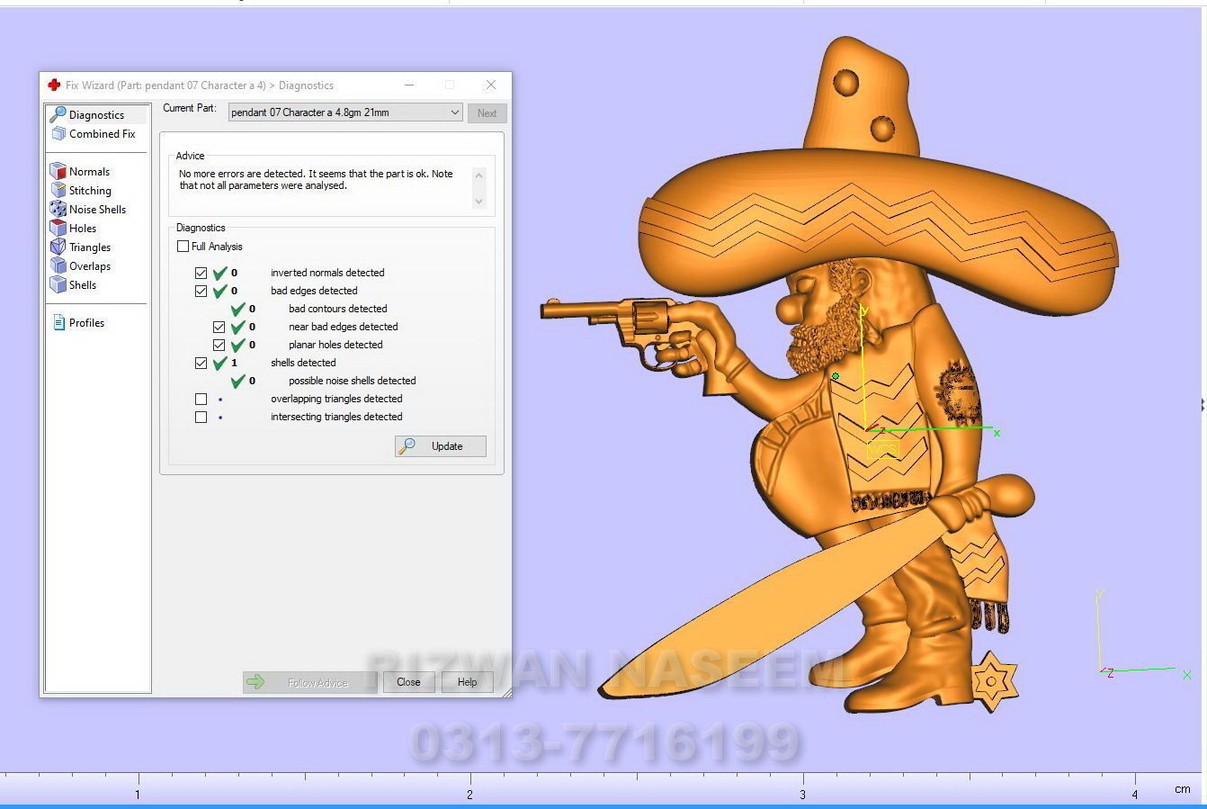 Mexican cartoon character  for pendent 3D print model_10