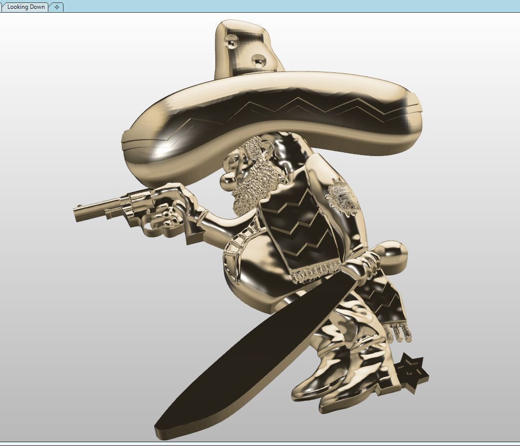 Mexican cartoon character  for pendent 3D print model_7