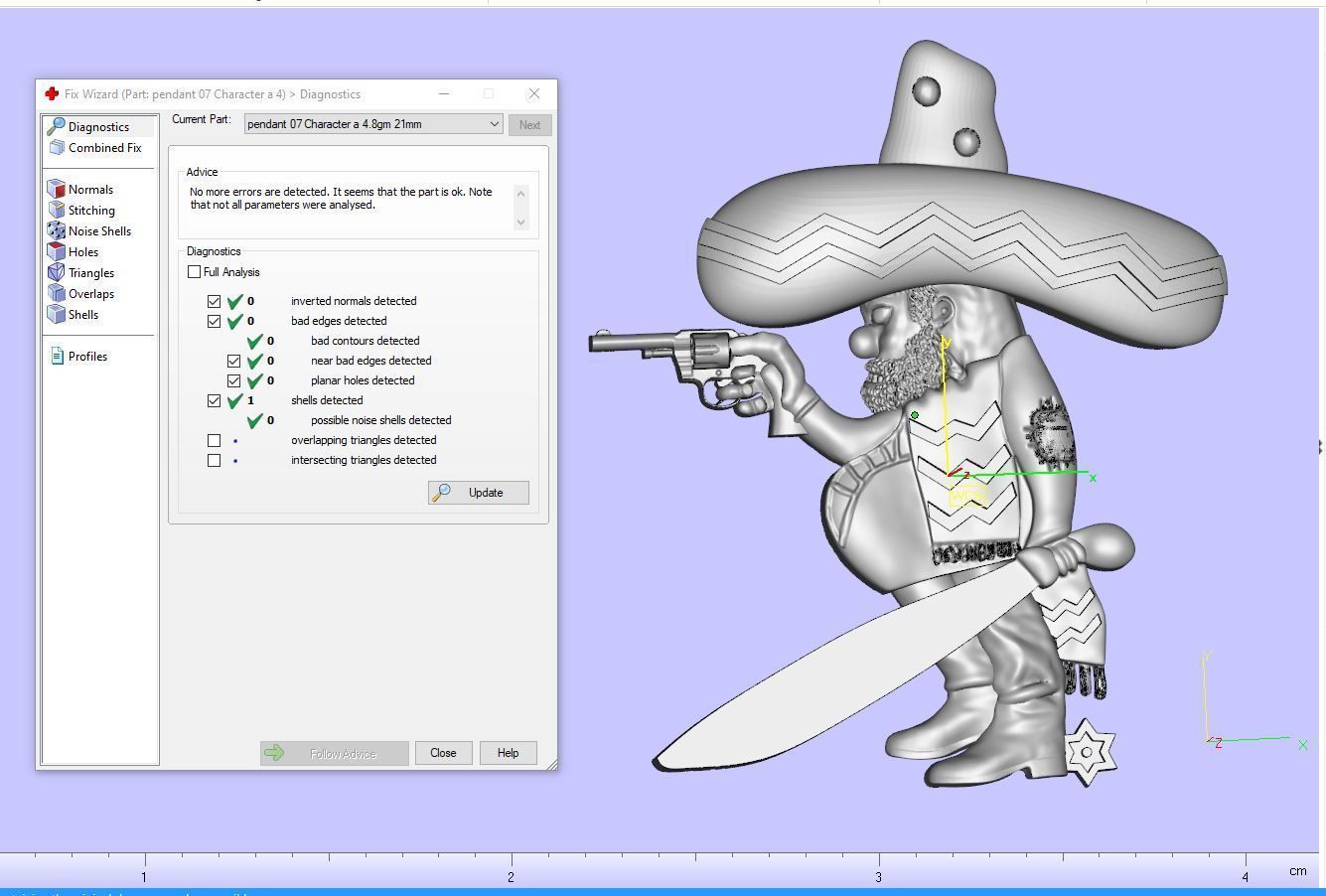 Mexican cartoon character  for pendent 3D print model_9