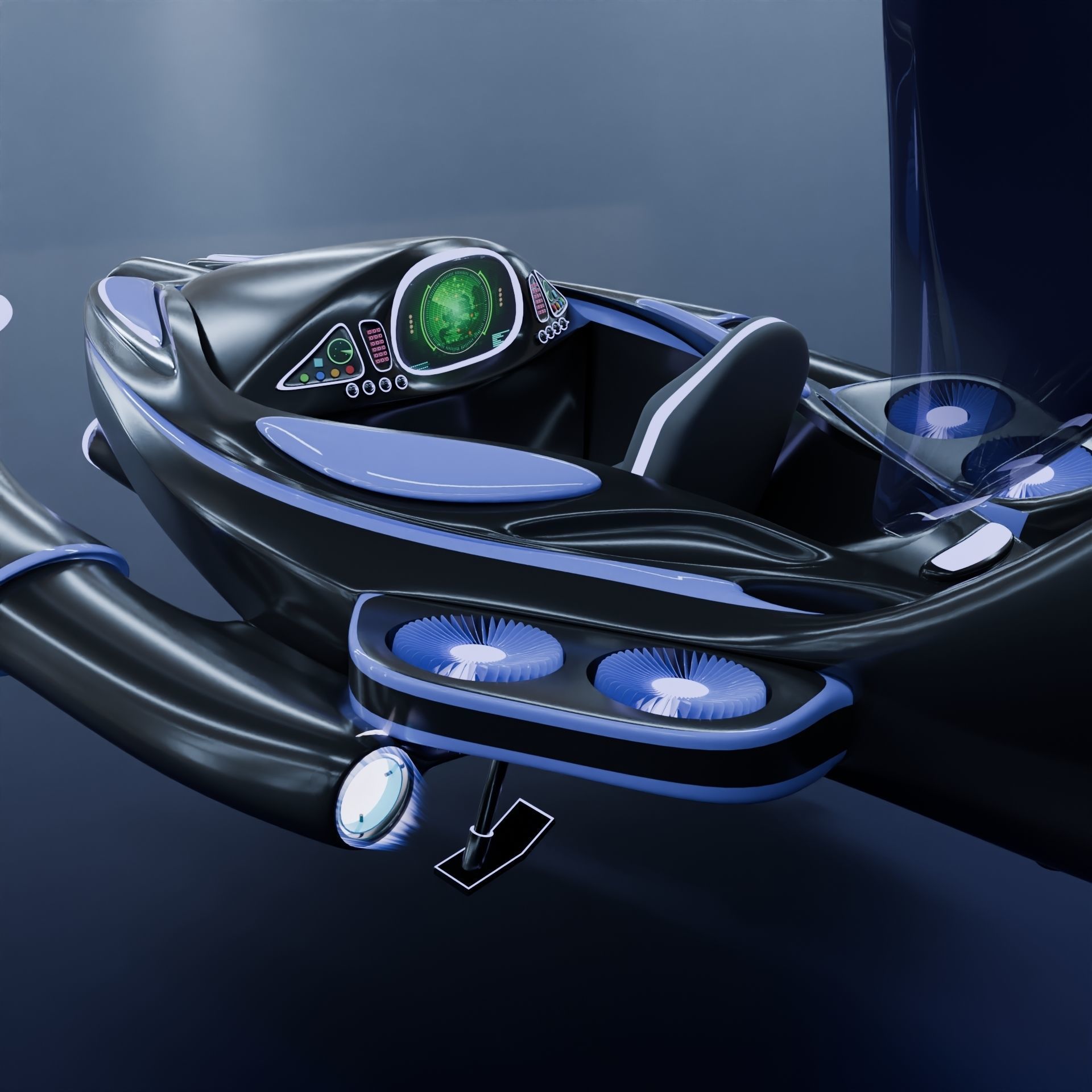 Spaceship 3D model_11