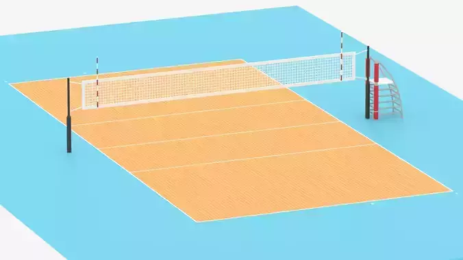 Cartoon Volleyball Court