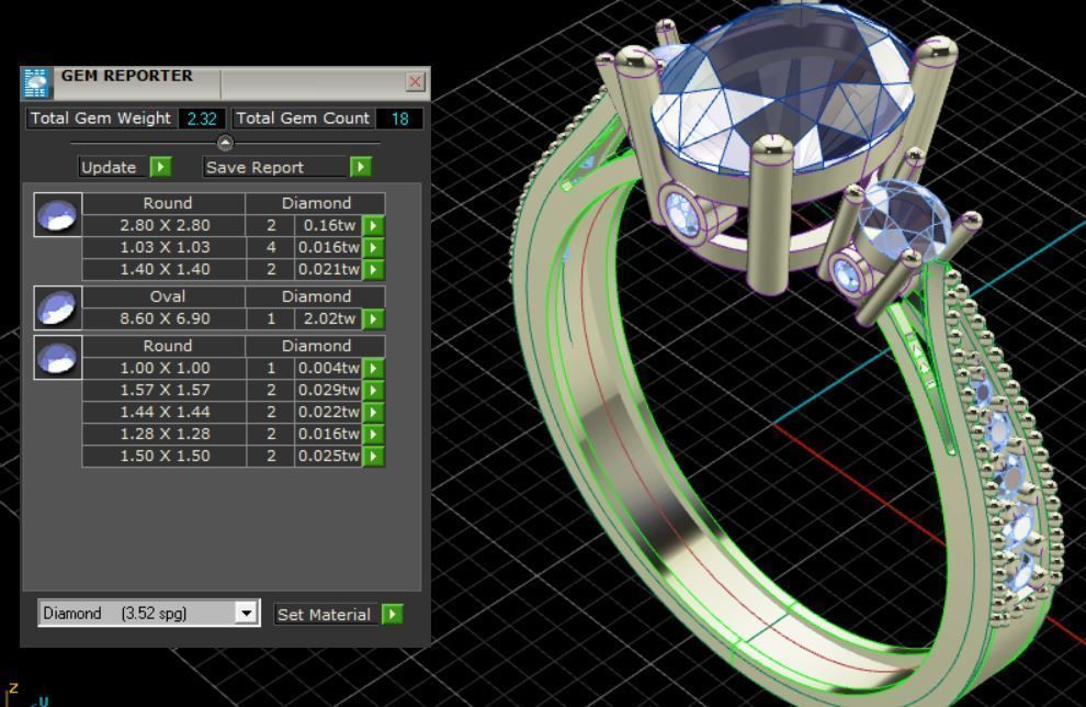 Gold ring 3D print model_2