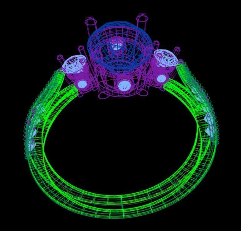 Gold ring 3D print model_6