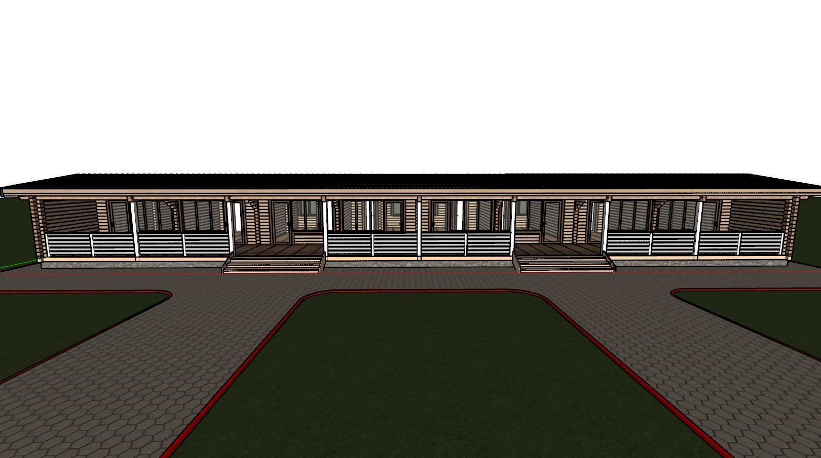 3D model of a wooden hotel 3D model_12