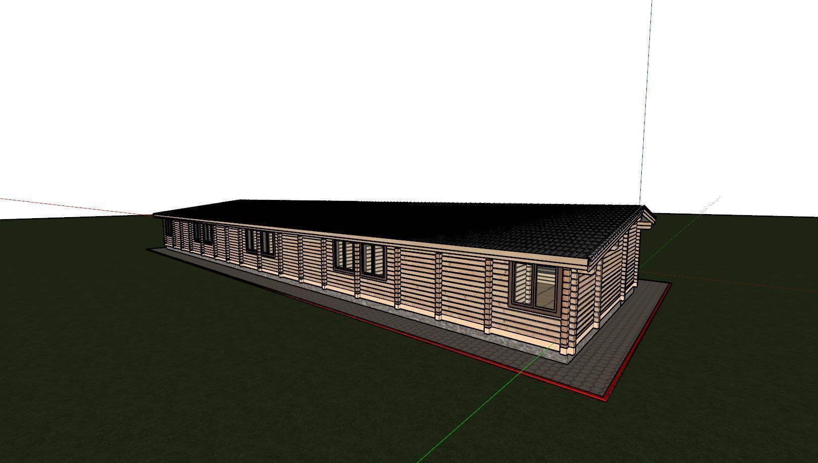 3D model of a wooden hotel 3D model_13