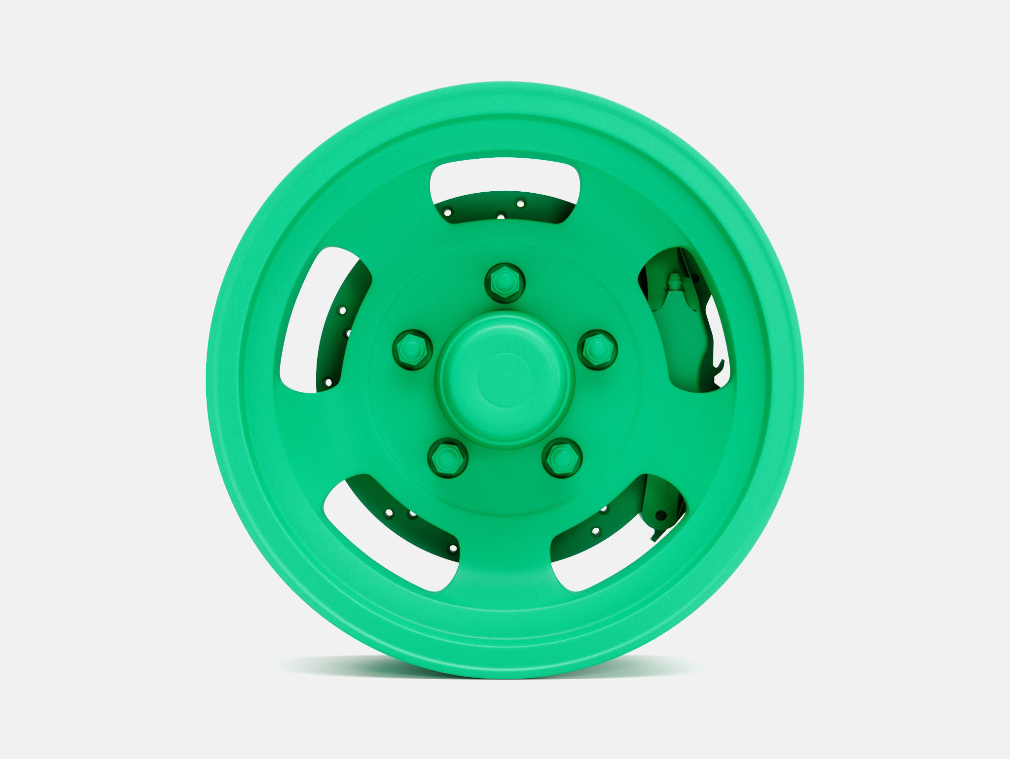 15x5 US Indy Mag Wheel and Brake 3D print model_1