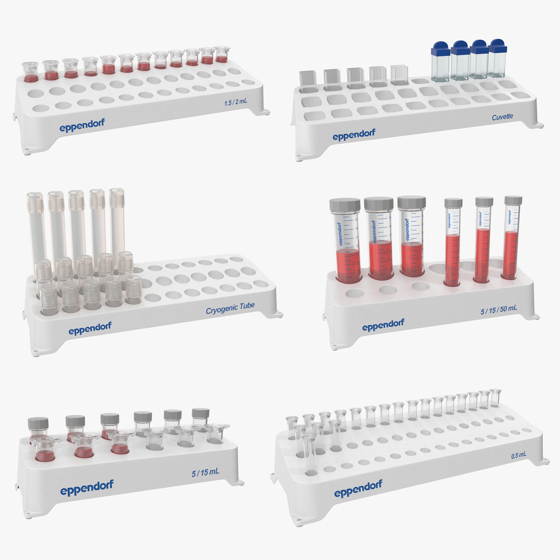 Eppendorf Tube Racks Collection VR / AR / low-poly | CGTrader