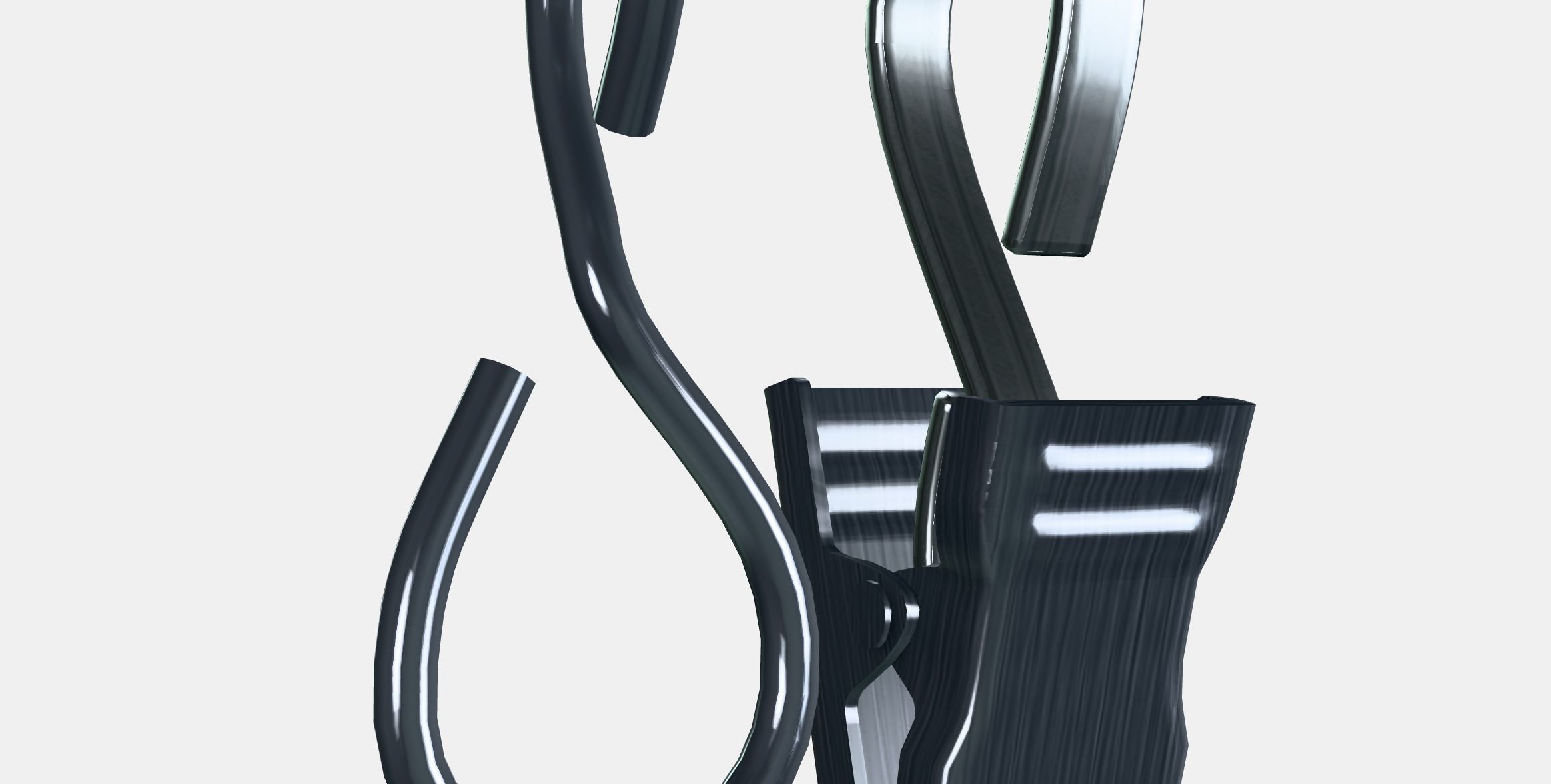 RIKTIG Curtain hook with clip Low-poly 3D model_6