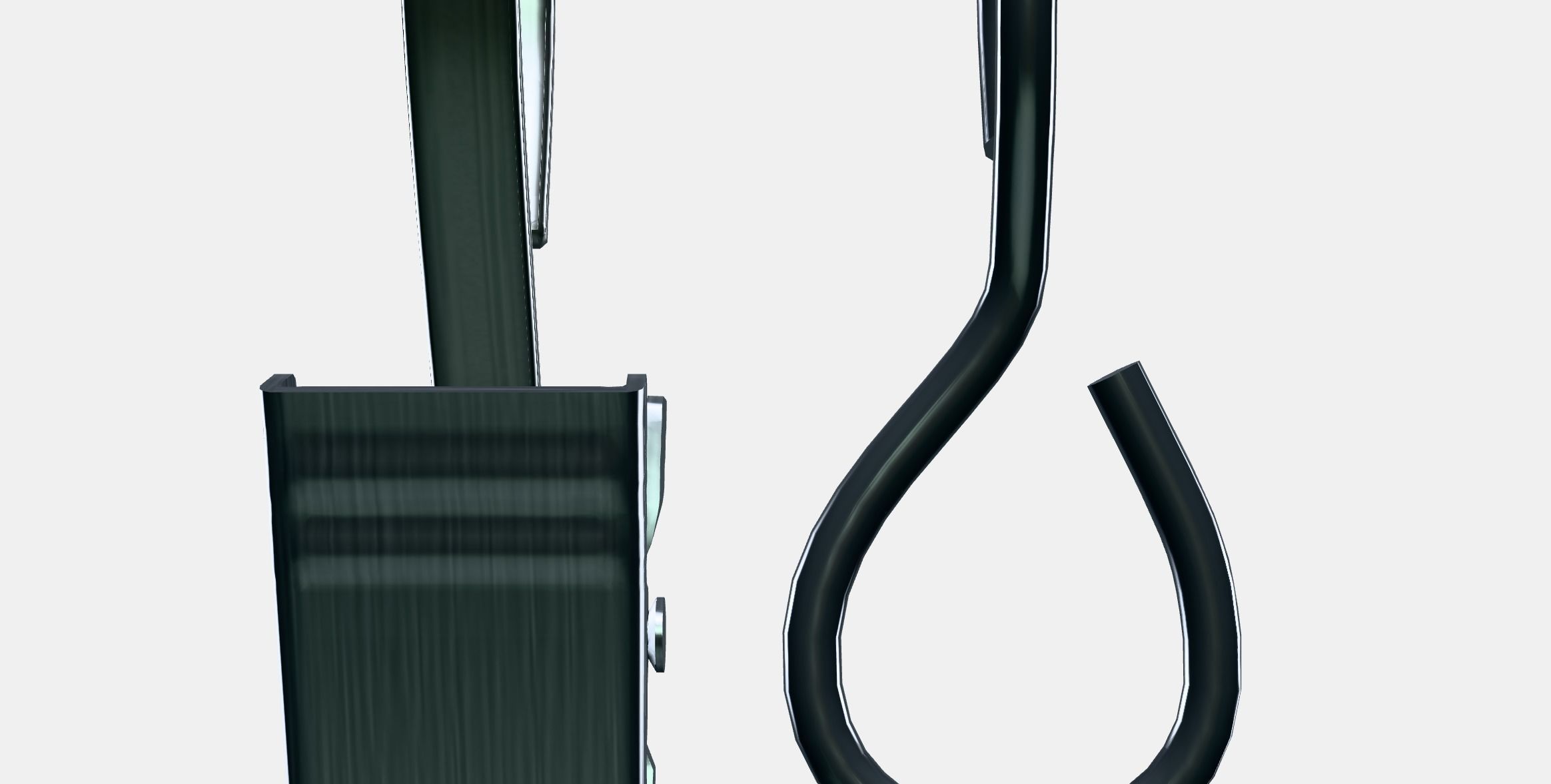 RIKTIG Curtain hook with clip Low-poly 3D model_11